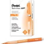 Pentel Twist-Erase EXPRESS Mechanical Pencil (0.9mm) Fashion Color, Orange Barrel, Box of 12 (QE419F)