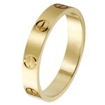 Qindishijia Love Ring – Titanium Fashion Classic Color Blocking H Ring (size: 5-10)