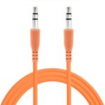 Universal Orange Color 3.5mm Auxiliary Stereo Mini Port Aux Audio Extension Cable For ZTE Awe / Emblem