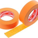 2pk of 1″ in x 60yd Bright Orange Masking Tape Extra Sticky PRO Grade High Stick Special Project Painters Tape Painting Trim Arts Crafts School Home Office 21 Days 24MM x 55M .94 inch