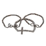 Women’s Crystal Cross Love Infinity Stretch Beaded Bracelet, Various Colors