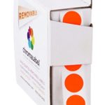 ChromaLabel 1/2 inch Removable Color-Code Dot Labels | 1,000/Dispenser Box (Fluorescent Red-Orange)