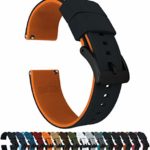 Barton Elite Silicone Watch Bands – Black Buckle Quick Release – Choose Color – 18mm, 20mm & 22mm Watch Straps