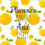 Planner monthly and weekly: Watercolor orange pattern : planner journal notebooks, Month Weekly Monthly Planner, Organizer, Agenda, Schedule (130 pages / 5.5”x8.5”)