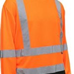 West Chester 47411 Class 2 High Visibility Long-Sleeved Safety Shirt with Color Block: Orange/Black, X-Large