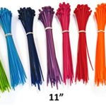 Nylon Cable Ties – 11″ – Multi Color (Blue, Red, Green, Yellow, Fuschia, Orange, Gray, Purple) – 500 Pieces