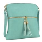 Lightweight Women Crossbody, Travel Shoulder Messenger Purse Medium Multi Zipper Designer Satchel