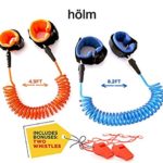 Toddler Harness Walking Leash- Child Anti Lost Wrist Link – Child Safety Harness – 2 Pack (4.9ft & 8.2ft)- Child Safety Wrist Link – 2 Bonus Whistles