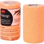 3M Vetrap 4″ Bright Color Bandaging Tape, 4″x 5 Yards (Bright Orange, 12 Rolls)