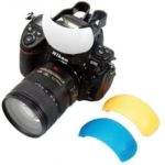 BlueBeach Pop Up Flash Diffuser with Orange, White and Blue colour Filter compatible with Canon Nikon Sony Pentax Panasonic Fuji JVC Kodak DSLR Digital Camera Flash