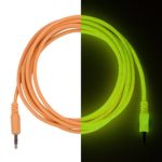 Aux Cable – 3.5 mm Male to Male Glow In The Dark Audio Auxiliary Cord In 4 or 8 Foot Length For Car, Phone, Headphones (Neon Colors)