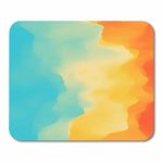 Boszina Mouse Pads Orange Color Blue Abstraction Abstract Yellow Billboard Colour Mouse Pad for notebooks,Desktop Computers mats 9.5″ x 7.9″ Office Supplies