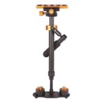 Annsm Pro 24inches/60cm Video Camera Handheld Stabilizer for DSLR Cameras/Camcorders/Home DV/Smartphones/iPhones with Height/Weight Adjustable with Orange Color