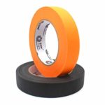 Orange and Black Masking Tape, Halloween Colors, Team Colors, 2 Large Rolls, 1″ x 60 Yards Each, Tape for Art and Craft Projects or Painting