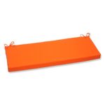 Pillow Perfect Outdoor Sundeck Bench Cushion, Orange