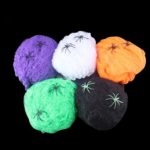 Anditoy 5 Colors Fake Spider Web Indoor & Outdoor Spooky Spider Webbing with 10 Fake Spiders for Halloween Decorations