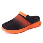 BARKOR Garden Shoes Mens Womens Clogs Summer Mesh Sandals Outdoor Unisex Water Shoes Orange-44