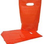 Colored Party Favor Plastic Bags Great For Theme Events, Party And Holiday Celebrations Comes In A Variety Of Colors (100 Pcs) (Orange)