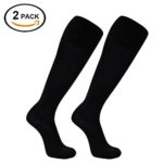 Soccer Socks, FOOTPLUS Unisex Knee High Solid Football Socks, 2/6/10 Pairs