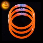 CoBeeGlow 100-Pack Orange Glow Stick Bracelets Bulk Pack of 8 Inch Glowstick with Connectors | Non-Toxic and Safe for Kids| 6mm Thick for More Glow: Bring Joy to Your Life