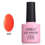 AIMEILI Soak Off UV LED Gel Nail Polish – Neon Orange Zest (053) 10ml