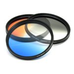 72mm Graduated Colour Filter set Graduated Grey + Blue + Orange Filter Kit