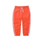Baby Toddler Sweatpant – Unisex Cotton Long Trousers Pure Color Joggers Pants Orange 12-18 Months