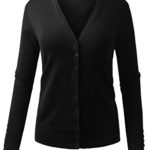 BILY Women’s V-Neck Button Down Long Sleeve Soft Classic Knit Cardigan