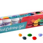 Bakerpan Food Coloring Gel Concentrate 1 oz Jars, For Icing, Cakes, Set of 7 Colors