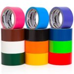 Multi Colored Duct Tape – Variety Pack -12 Colors – 10 yards x 2 inch rolls. Girls & Boys Kids Craft Duck Set, Fun DIY Art Kit – Rainbow: Black red orange white green yellow pink blue brown maroon yr