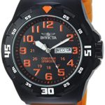Invicta Men’s ‘Coalition Forces’ Quartz Stainless Steel and Silicone Casual Watch, Color:Orange (Model: 25329)