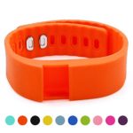Soft Silicone Band for Teslasz Fitness Tracker in 10 Colors for Option,Orange