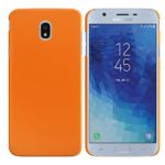 WIRESTER Case Compatible with Samsung Galaxy J7 J737 2018 5.5 inch, Back Cover Hard Plastic Protector Case Stylish Design for Galaxy J7 2018 – Solid Neon Fluorescent Orange Color