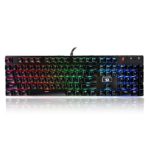 Redragon K556 RGB LED Backlit Wired Mechanical Gaming Keyboard, Aluminum Base, 104 Standard Keys