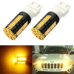 High Power Extremely Bright Orange Yellow 3057 3056 3157 T25 3156 LED Bulbs for Daytime Running Light Tail Brake Light Backup Reverse Lights Brake Lights Tail Lights 12V (2-Pack)