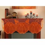 Hot Sale!DEESEE(TM)Pumpkin Lace Fireplace Cloth Pumpkin Maple Leaf Orange Spice Fall Thanksgiving