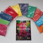 ColorMarathon Holi color powder 10 pack of 50 grams each for Holi party, color run, birthday party, photo shoot, color fight, gender reveal, Pink, Blue, light blue, green, red, yellow, purple, dark green, orange, Vermillion