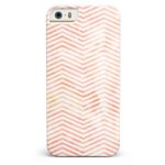 The Pale Orange Watercolored Chevron Pattern iPhone 5/5s or iPhone SE – Ultra High Gloss INK-Fuzed Case
