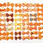 yagopet 40pcs/20pairs Small Dog Hair Bows Autumn Dog Bows Orange Dog Hair Bows Topknot Mix Designs Small Bowknot with Rubber Bands Pet Grooming Products Dog Hair Accessories