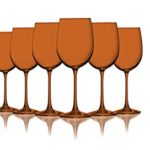 Orange Colored Wine Glasses – 19 oz. set of 6- Additional Vibrant Colors Available
