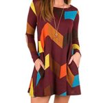 joyliveCY Womens Long Sleeve Tunic Dress T-Shirt Dress Long Blouse Casual Tops with Pockets