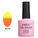 AIMEILI Soak Off UV LED Temperature Color Changing Chameleon Gel Nail Polish – Sunset (TC17) 10ml