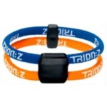 Trion Z Dual Loop Magnetic Wristband Bracelet. Choose Size and Color (Blue/Orange, Small)