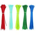 SummerHome Self Locking Nylon Cable Zip Ties in 11 Colors(Blue, Red, Green, Yellow, Fuschia, Orange, Gray, Purple)- 6″ – 550pcs