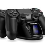 ECHTPower PS4 Controller Charger PS4 Charging Dock, Dual Charger with Charging Status Display Screen for Playstation 4 Dualshock 4 / PS4 Slim / PS4 Pro Controller