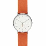 Skagen Aaren Orange Leather Watch