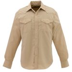 STARR Men’s Western Solid Color Tone-on-Tone Striped Shirt