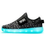 BESTSHOW Kids 7 Colors LED Light Up Shoes Flashing Sneakers for Kids Boys Girls