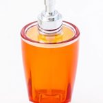 Acrylic Made Liquid Soap/Lotion/ Small Shampoo/Liquid Bodywash Pump Dispenser – Translucent Orange, 200ml