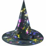 Halloween Hats for Adults Witch Hats Bulk Stars Printed Cap Halloween Caps (Multicolor)
